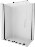 Mexen Velar cabine de douche coulissante 140 x 75 cm, givrée, noire - 871-140-075-31-70