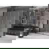Mexen Velar cabine de douche coulissante 150 x 90 cm, givrée, noire - 871-150-090-31-70