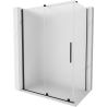 Mexen Velar cabine de douche coulissante 150 x 90 cm, givrée, noire - 871-150-090-31-70