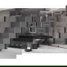 Mexen Velar cabine de douche coulissante 150 x 90 cm, givrée, noire - 871-150-090-31-70