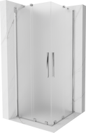 Mexen Velar Duo cabine de douche coulissante 90 x 90 cm, givre, chrome - 871-090-090-32-01