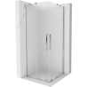 Mexen Velar Duo cabine de douche coulissante 100 x 100 cm, givrée, chrome - 871-100-100-32-01