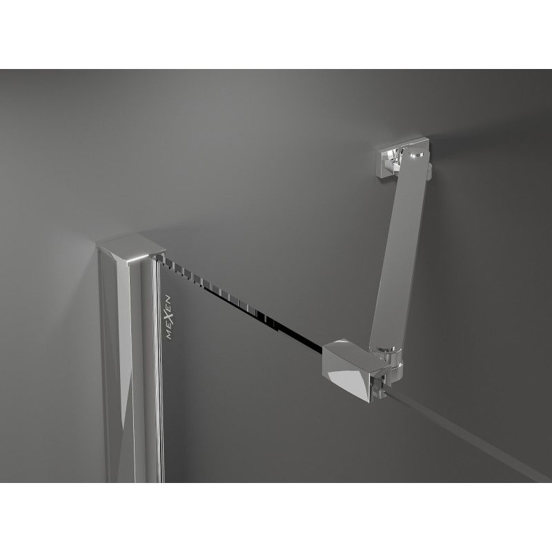 Mexen Velar Duo cabine de douche coulissante 90 x 90 cm, givre, chrome - 871-090-090-32-01