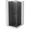 Mexen Velar Duo cabine de douche coulissante 80 x 80 cm, graphite, chrome - 871-080-080-42-01