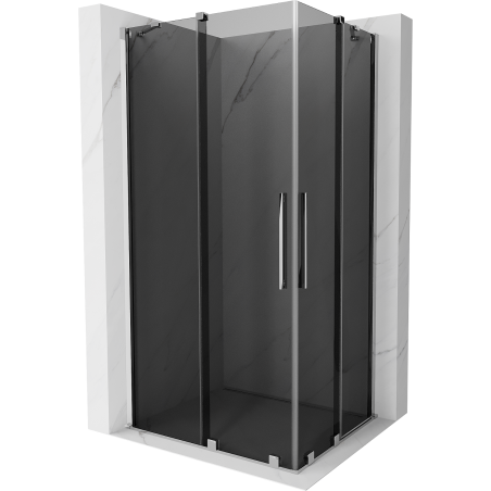 Mexen Velar Duo cabine de douche coulissante 90 x 80 cm, graphite, chrome - 871-090-080-42-01