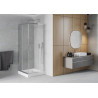 Mexen Rio cabine de douche carrée 80 x 80 cm, transparent, chrome + receveur, blanc - 860-080-080-01-00-4510