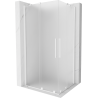 Mexen Velar Duo cabine de douche coulissante 90 x 80 cm, givrée, blanche - 871-090-080-32-20