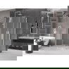 Mexen Velar Duo cabine de douche coulissante 90 x 80 cm, givrée, blanche - 871-090-080-32-20