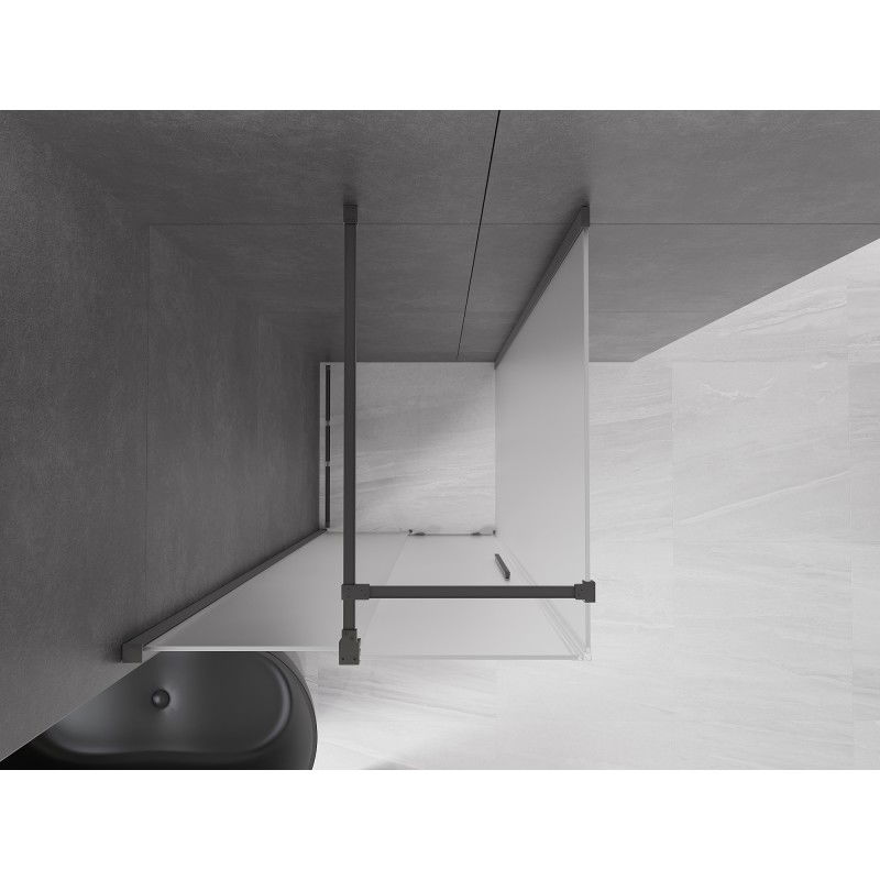 Mexen Velar cabine de douche coulissante 90 x 90 cm, givre, gun metal - 871-090-090-31-95