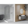 Mexen Rio cabine de douche carrée 90 x 90 cm, transparent, chrome + receveur, blanc - 860-090-090-01-00-4510