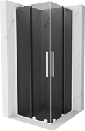 Mexen Velar Duo cabine de douche coulissante 90 x 90 cm, graphite, blanc - 871-090-090-42-20