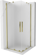 Mexen Velar Duo cabine de douche coulissante 80 x 80 cm, givre, or - 871-080-080-32-50