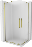 Mexen Velar Duo cabine de douche coulissante 90 x 80 cm, givrée, or - 871-090-080-32-50
