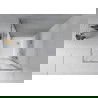 Mexen Rio cabine de douche carrée 80 x 80 cm, bandes, chrome + receveur Rio, blanc - 860-080-080-01-20-4510