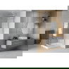 Mexen Rio cabine de douche carrée 80 x 80 cm, bandes, chrome + receveur Rio, blanc - 860-080-080-01-20-4510