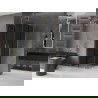 Mexen Velar Duo cabine de douche coulissante 80 x 80 cm, graphite, or - 871-080-080-42-50