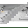 Mexen Rio cabine de douche carrée 90 x 90 cm, bandes blanches, chrome + receveur Rio, blanc - 860-090-090-01-20-4510