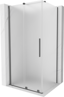 Mexen Velar cabine de douche coulissante 130 x 85 cm, givrée, métal gun - 871-130-085-31-95