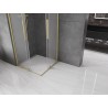 Mexen Velar Duo cabine de douche coulissante 80 x 80 cm, givré, or brossé - 871-080-080-32-55