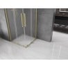 Mexen Velar Duo cabine de douche coulissante 80 x 80 cm, givré, or brossé - 871-080-080-32-55