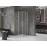 Mexen Velar Duo cabine de douche coulissante 80 x 80 cm, givré, or brossé - 871-080-080-32-55