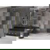 Mexen Velar Duo cabine de douche coulissante 90 x 80 cm, givré, or brossé - 871-090-080-32-55
