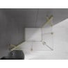 Mexen Velar Duo cabine de douche coulissante 100 x 90 cm, givré, or brossé - 871-100-090-32-55