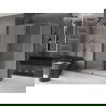 Mexen Velar cabine de douche coulissante 140 x 70 cm, givré, gun metal - 871-140-070-31-95