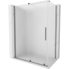 Mexen Velar cabine de douche coulissante 140 x 85 cm, givré, métal canon - 871-140-085-31-95