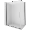 Mexen Velar cabine de douche coulissante 140 x 80 cm, givrée, gun metal - 871-140-080-31-95