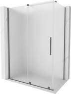 Mexen Velar cabine de douche coulissante 140 x 80 cm, givrée, gun metal - 871-140-080-31-95