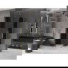 Mexen Velar Duo cabine de douche coulissante 80 x 80 cm, graphite, or brossé - 871-080-080-42-55