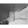 Mexen Velar cabine de douche coulissante 140 x 80 cm, givrée, gun metal - 871-140-080-31-95