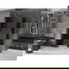 Mexen Velar Duo cabine de douche coulissante 90 x 80 cm, graphite, or brossé - 871-090-080-42-55