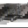 Mexen Velar Duo cabine de douche coulissante 80 x 80 cm, graphite, or brossé - 871-080-080-42-55