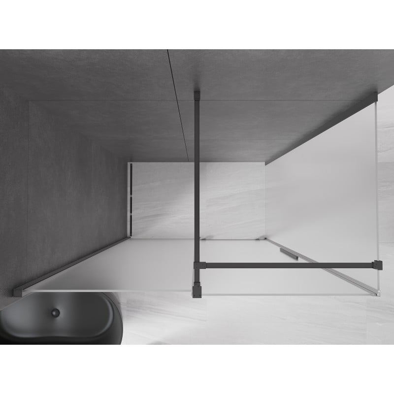 Mexen Velar cabine de douche coulissante 150 x 80 cm, givrée, métal gun - 871-150-080-31-95