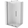 Mexen Velar cabine de douche coulissante 150 x 100 cm, givrée, métal canon - 871-150-100-31-95