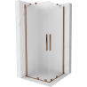 Mexen Velar Duo cabine de douche coulissante 100 x 100 cm, givré, or rose - 871-100-100-32-60
