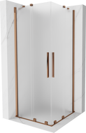 Mexen Velar Duo cabine de douche coulissante 100 x 100 cm, givré, or rose - 871-100-100-32-60