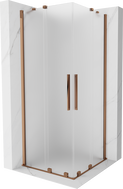 Mexen Velar Duo cabine de douche coulissante 100 x 100 cm, givrée, or rose - 871-100-100-32-60