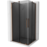 Mexen Velar Duo cabine de douche coulissante 100 x 90 cm, graphite, or rose - 871-100-090-42-60