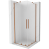 Mexen Velar Duo cabine de douche coulissante 100 x 100 cm, givre, cuivre brossé - 871-100-100-32-65