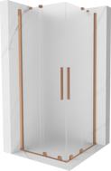 Mexen Velar Duo cabine de douche coulissante 100 x 100 cm, gelé, cuivre brossé - 871-100-100-32-65