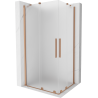 Mexen Velar Duo cabine de douche coulissante 100 x 90 cm, givrée, cuivre brossé - 871-100-090-32-65