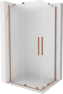 Mexen Velar Duo cabine de douche coulissante 100 x 90 cm, givrée, cuivre brossé - 871-100-090-32-65