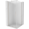 Mexen Velar cabine de douche coulissante 120 x 120 cm, givré, nickel brossé - 871-120-120-31-97