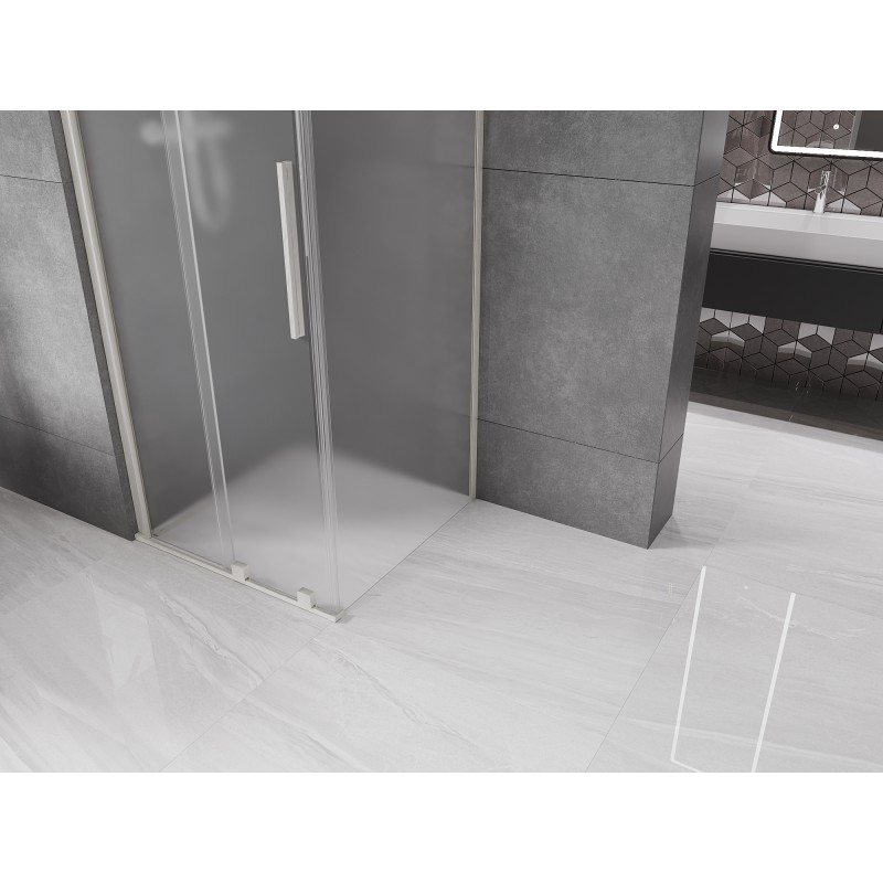 Mexen Velar cabine de douche coulissante 120 x 120 cm, givre, nickel brossé - 871-120-120-31-97