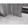 Mexen Velar cabine de douche coulissante 120 x 110 cm, verre dépoli, nickel brossé - 871-120-110-31-97