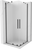 Mexen Velar Duo cabine de douche coulissante 90 x 90 cm, givré, gris canon brossé - 871-090-090-32-66