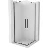 Mexen Velar Duo cabine de douche coulissante 100 x 100 cm, givre, gris canon brossé - 871-100-100-32-66